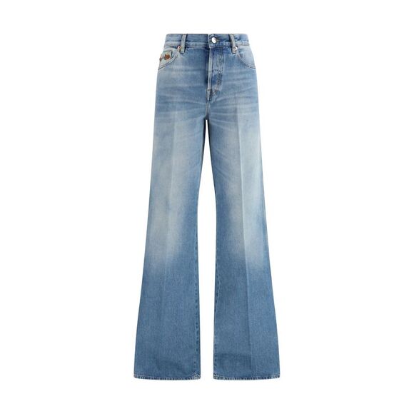 GUCCI Denim - Gucci Women Cotton Denim Flare Trousers